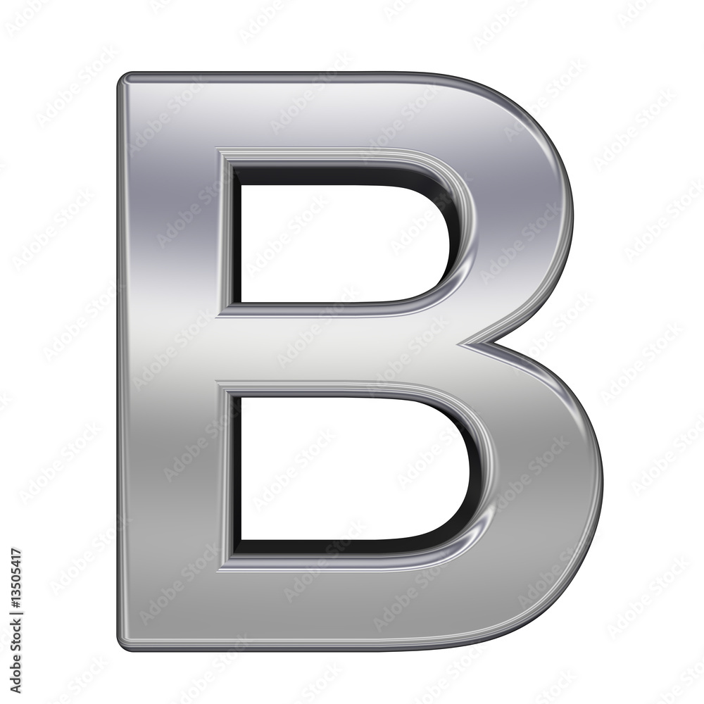 One letter from chrome alphabet set, isolated on white. One letter from chrome alphabet set, isolated on white.