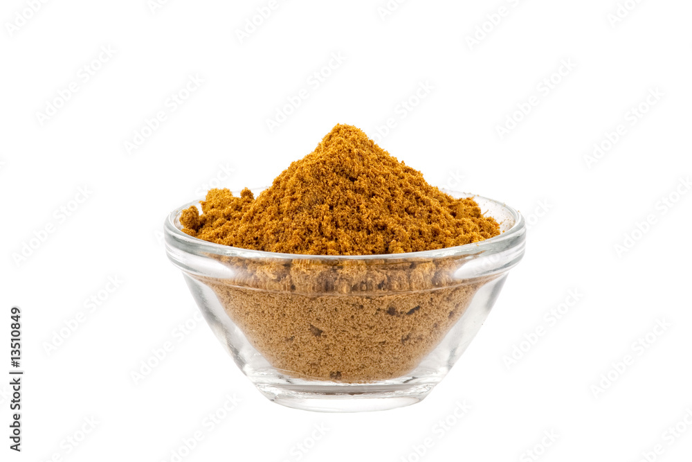 hot madras curry powder in glass bowl hot madras curry powder in glass bowl