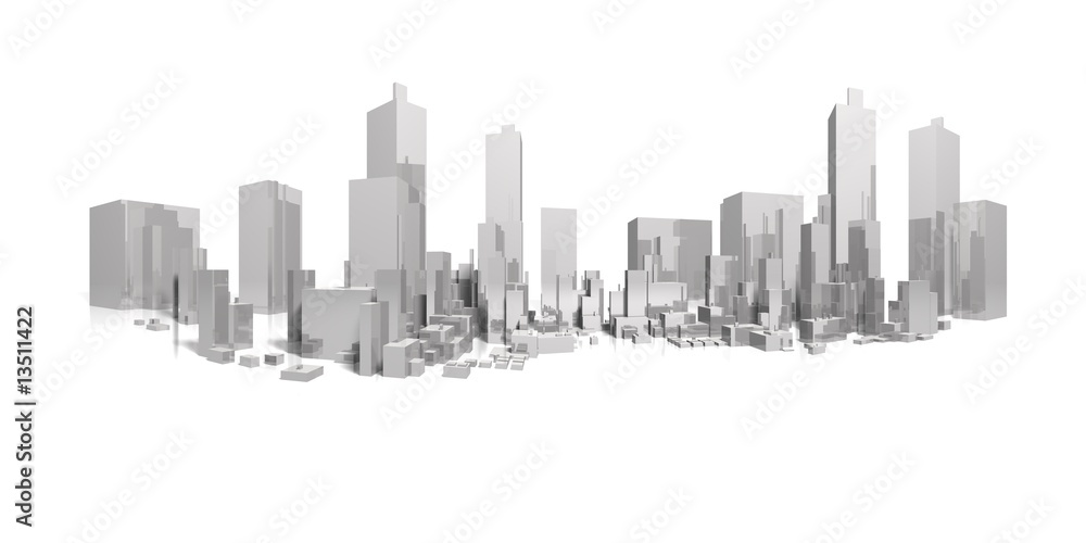 Fototapeta premium big city long panorama