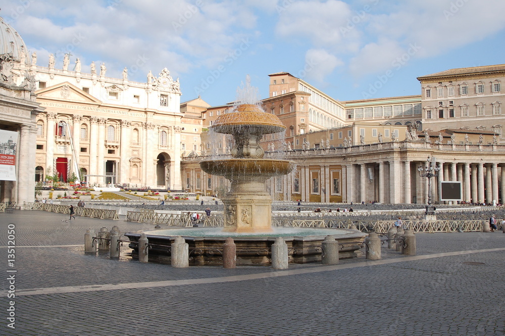 San Pietro Square in Vatican City, Rome, Italy