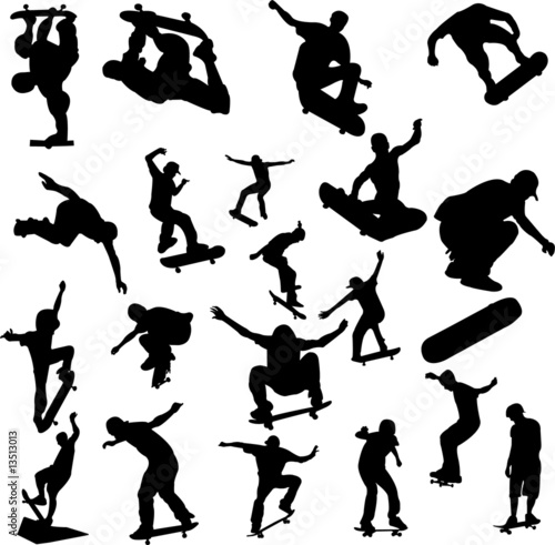 skateboarding set - vector