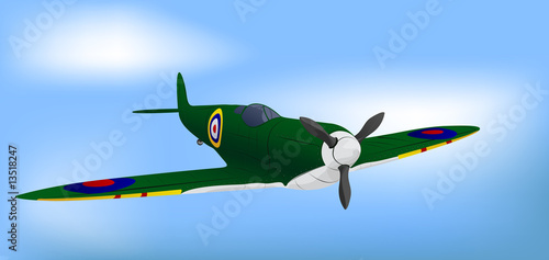 British Green RAF WW2 Spitfire