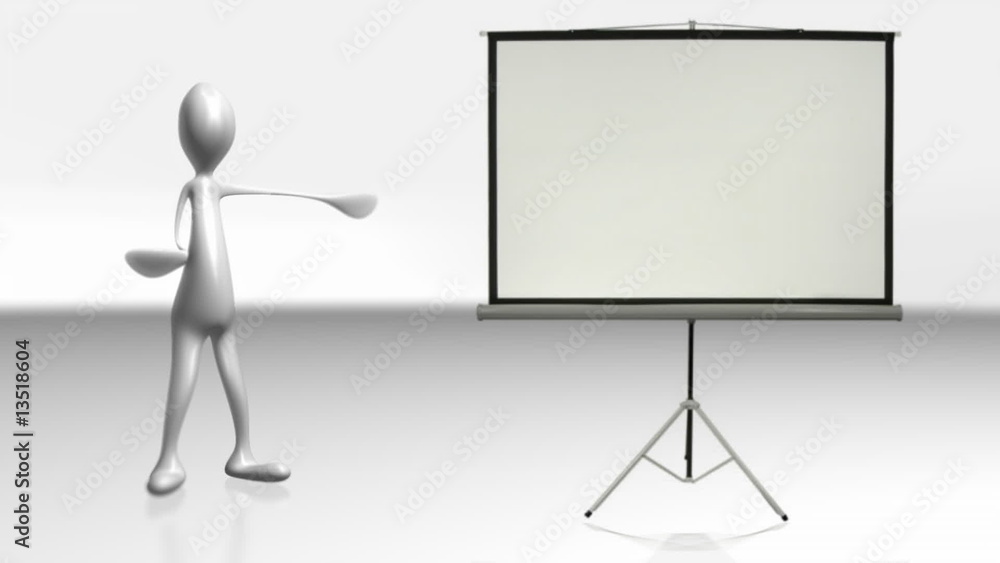 Funny Animated Business Character Doing Presentation (1083) Funny Animated Business Character Doing Presentation (1083)