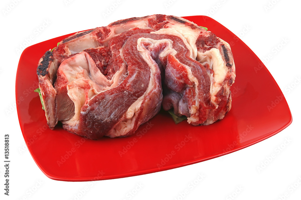 Obraz premium red beef on dish