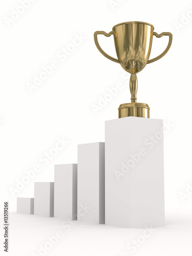 Gold cup of the winner. the...