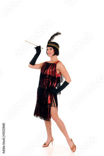 Woman Charleston dress