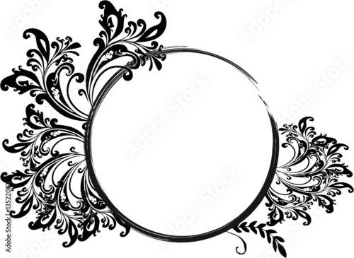 Rahmen rund Floral