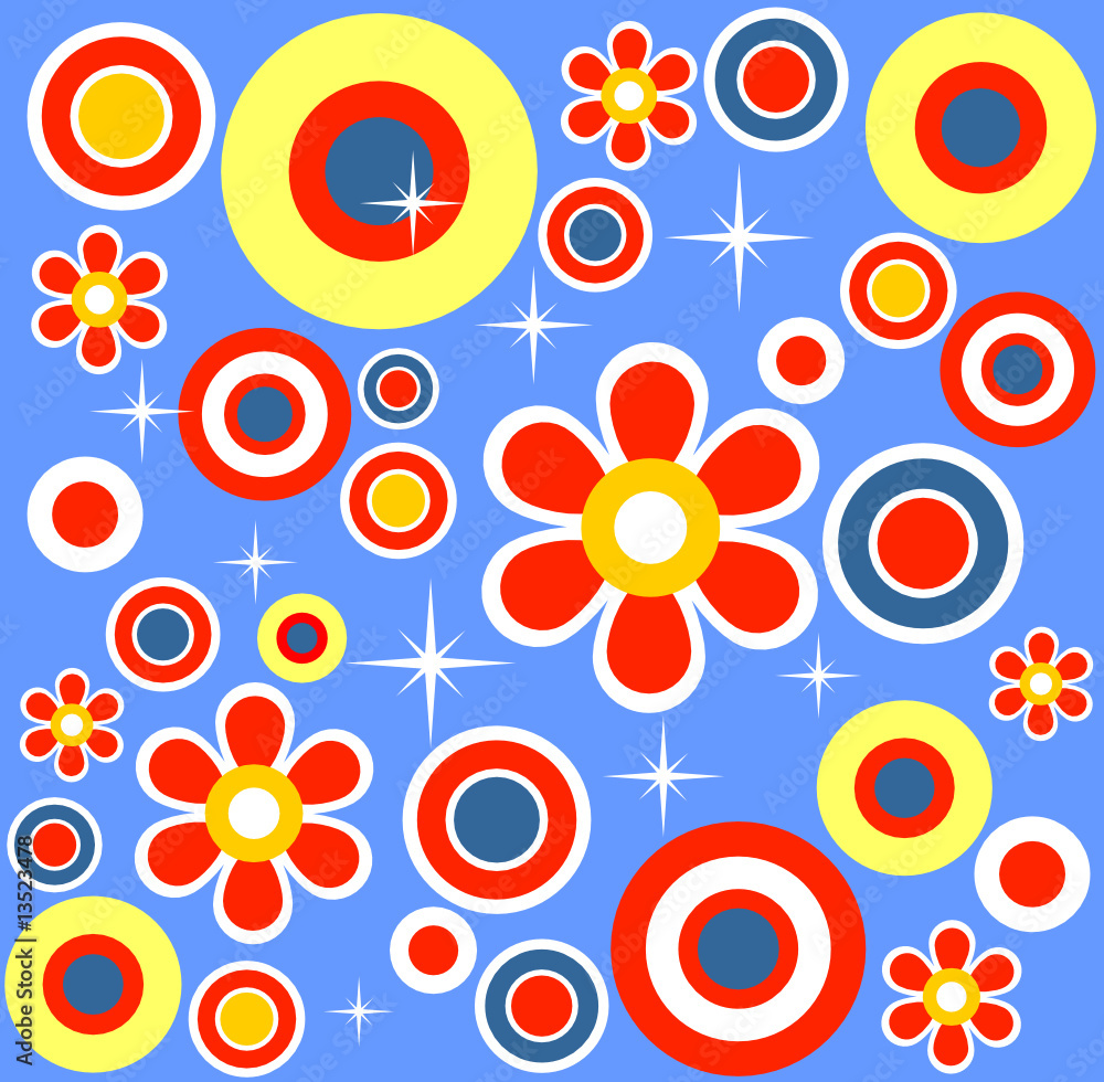 Fototapeta premium blue floral background
