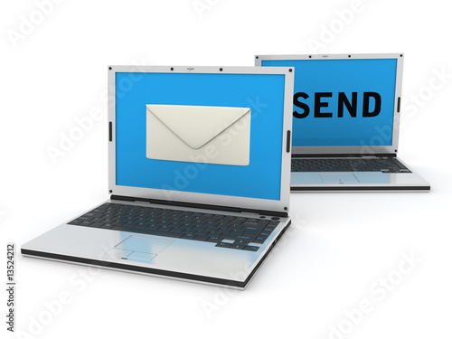 two laptops email