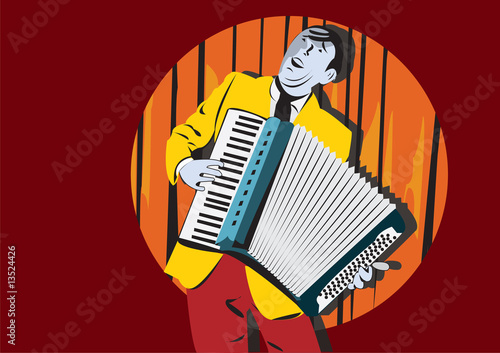 A man with accordion