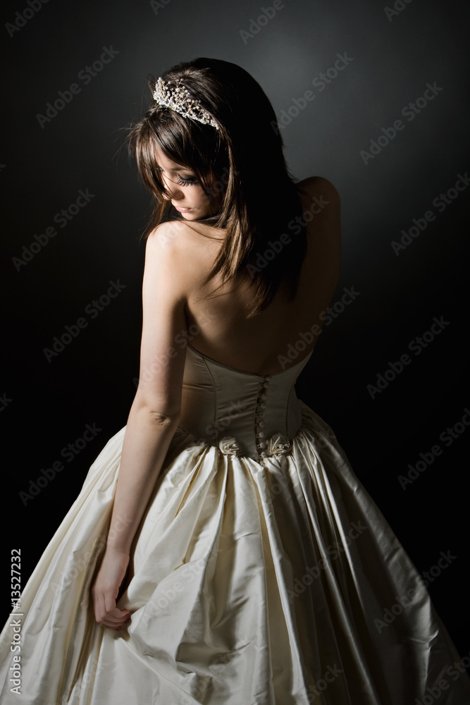 Low Key Shot of a Stunning Teenage Bride Low Key Shot of a Stunning Teenage Bride