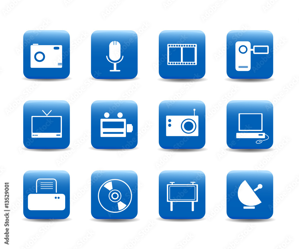 Web icons, buttons : multimedia on mobile Web icons, buttons : multimedia on mobile