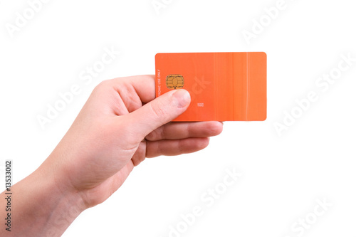 Credit card in hand