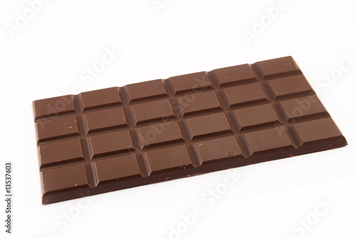 bar of chocolate on a white background