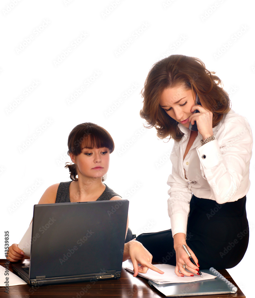 Successful business team working together at office Successful business team working together at office