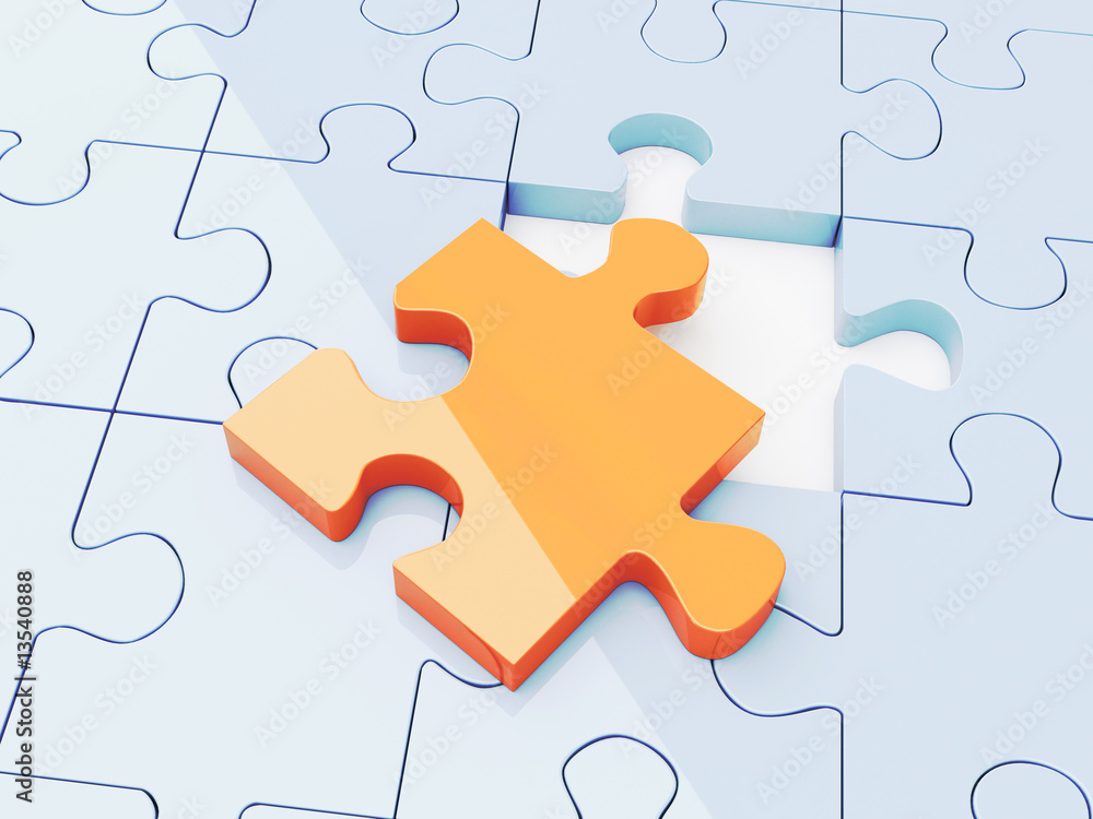 Fototapeta premium Isolated Jigsaw Puzzle