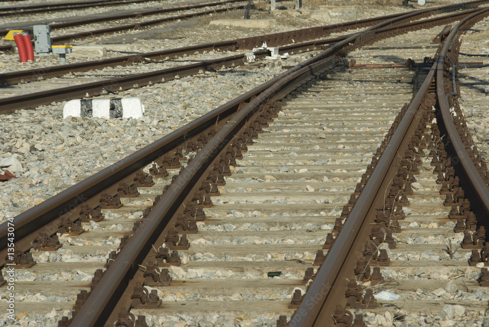 Fototapeta premium Crossing rails