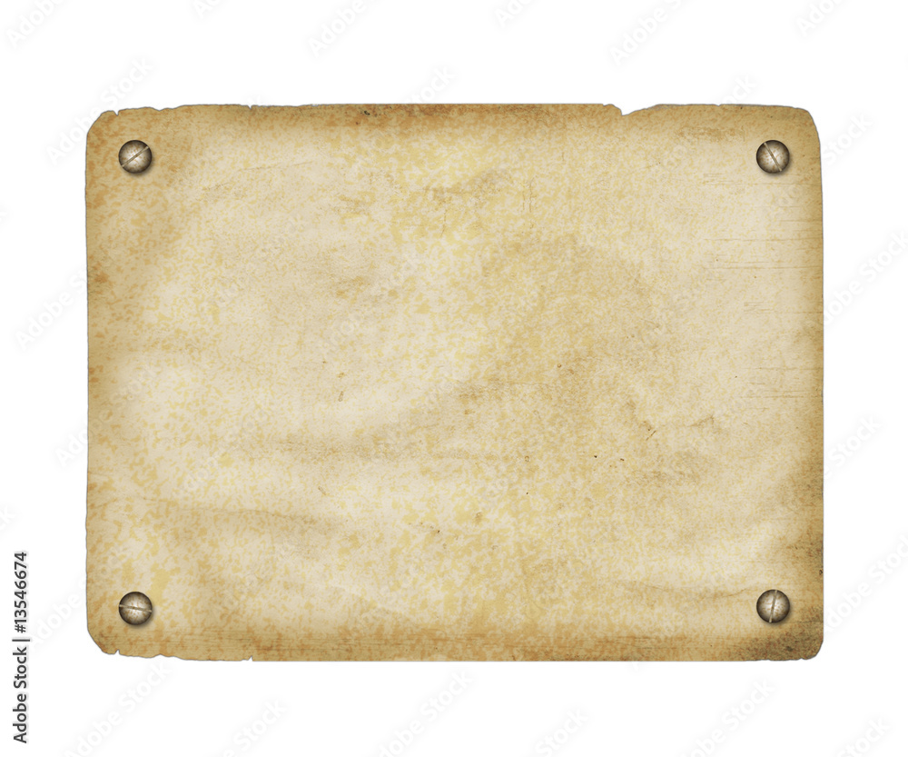 Grunge paper for information in scrapbooking style with bolts