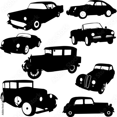 Old car - vector