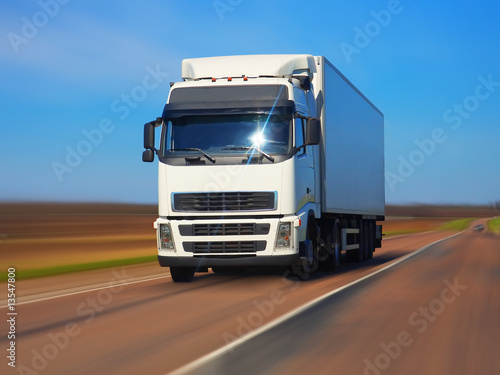 Freight truck on the road