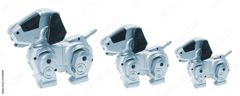 Naklejka premium Toy Robot Dogs