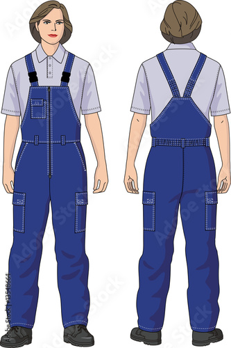 Overalls the female warmed