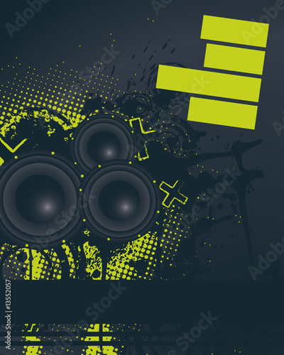 Dark Music Night Poster Vector Illustration