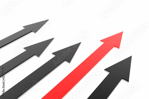 Success arrow isolated in the white background