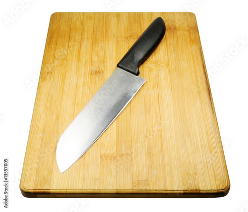 knife and chopping board