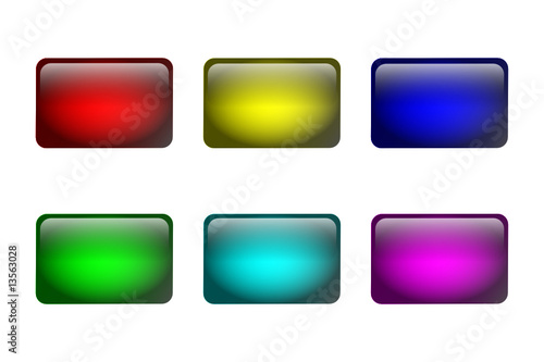 Rectangel Glasbuttons