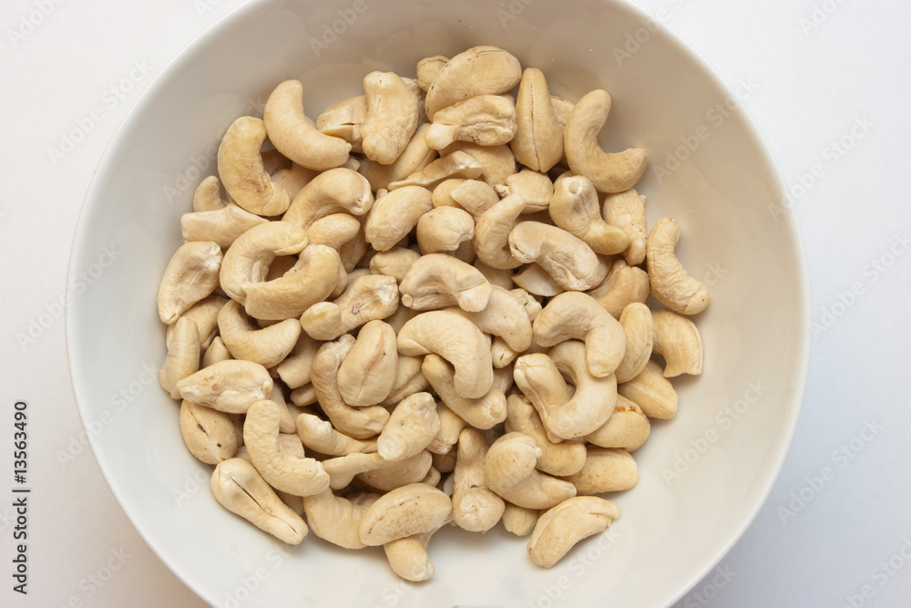 Nuts on white Nuts on white
