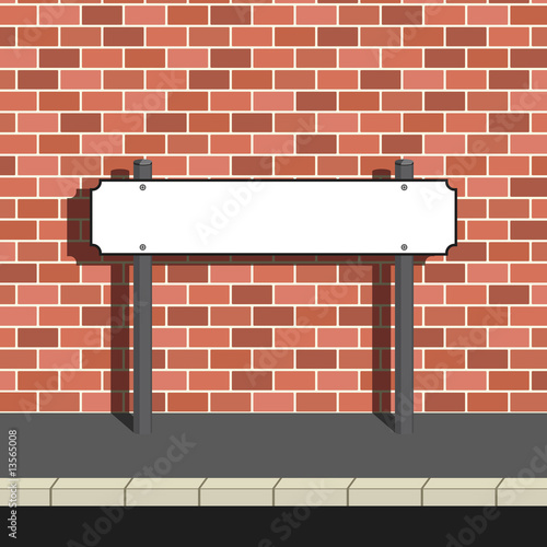 Blank Street Name Sign