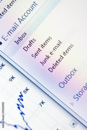 LCD macro photo, business related email concept shot