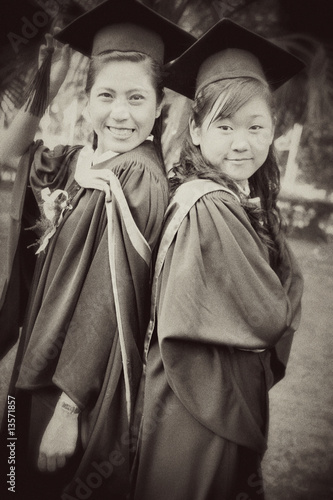gorgeous Asian university graduates.