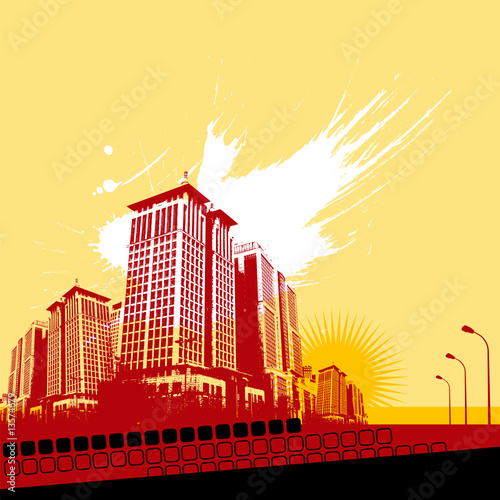 abstract city vector