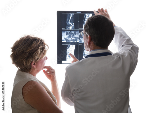 Doctor Viewing Scans with Patient