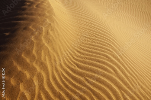 close-up of sand pattern in the desert photo