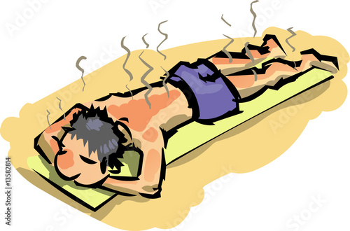 sun bathing