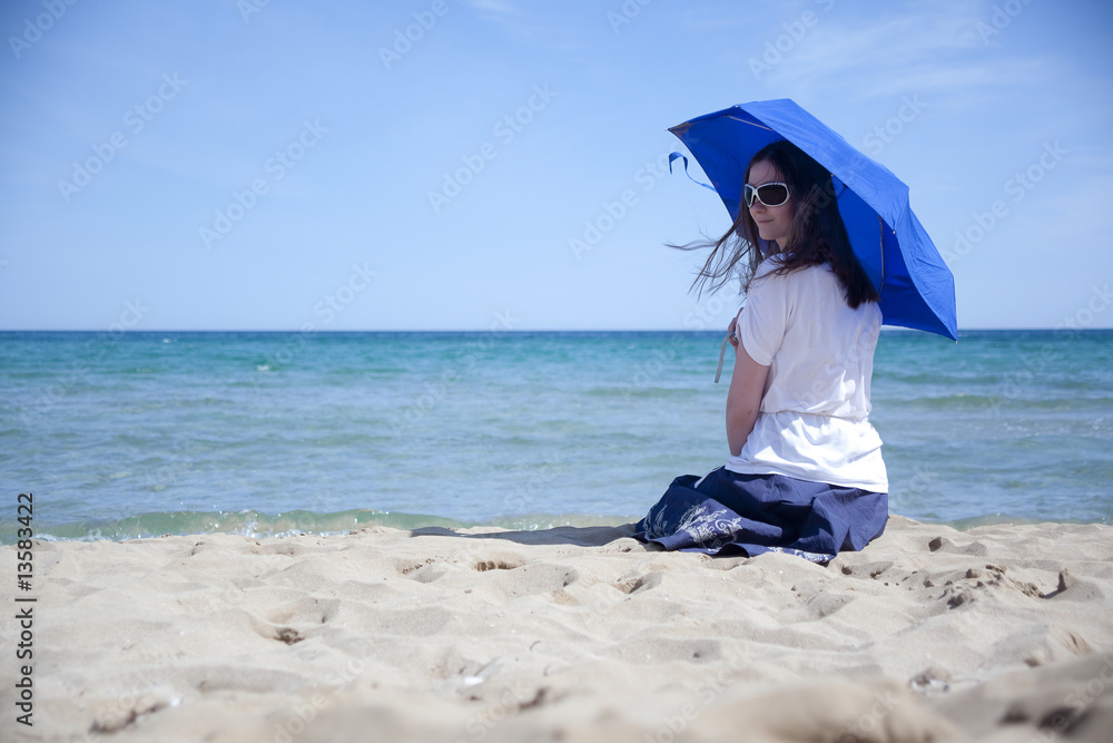 woman with umbrella woman with umbrella