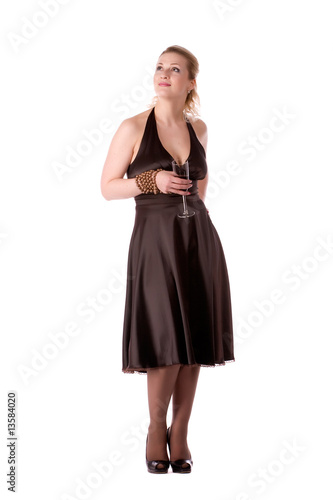 Woman on a white background