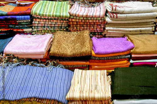 Photography Fashion materials at Grand Bazaar in Istanbul