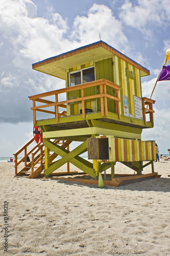 Lifeguard stand, Miami beach Florida © FotoMak