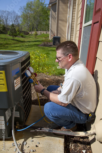 HVAC Tech Working