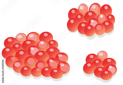Appetizing caviar isolated on the white background