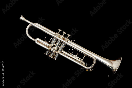 silver trumpet in night