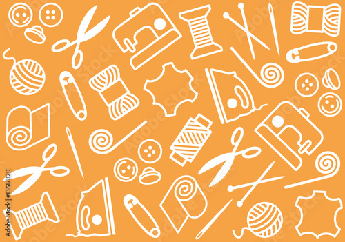 Sewing and needlework background