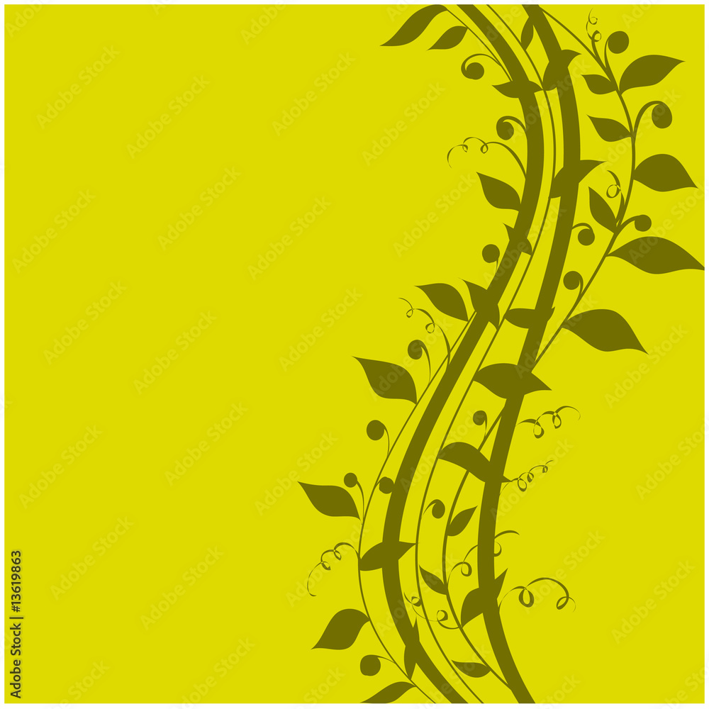 sfondo floreale senape Stock Vector | Adobe Stock