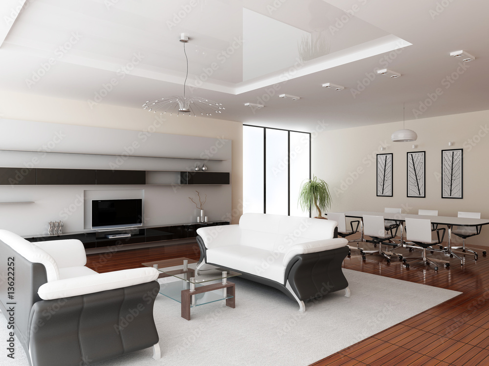 Modern interior of a room Modern interior of a room