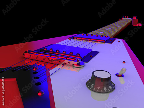 Electric guitar close-up