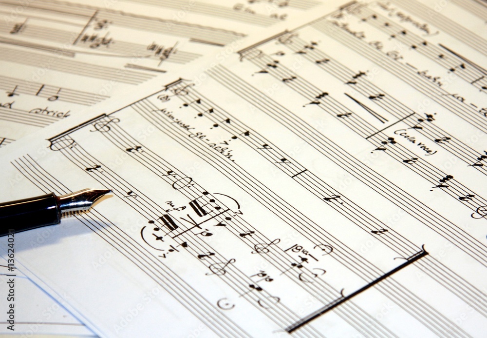 Naklejka premium Notenblatt